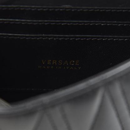 Versace Nappa Quilted Virtus Evening Bag Black 6 of 11
