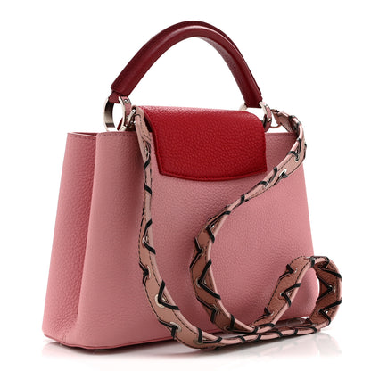 Louis Vuitton Taurillon Capucines BB Pink Dark Red 3 of 10