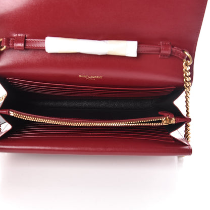 Saint Laurent Smooth Calfskin Monogram Sulpice Chain Wallet Amaretto 5 of 11