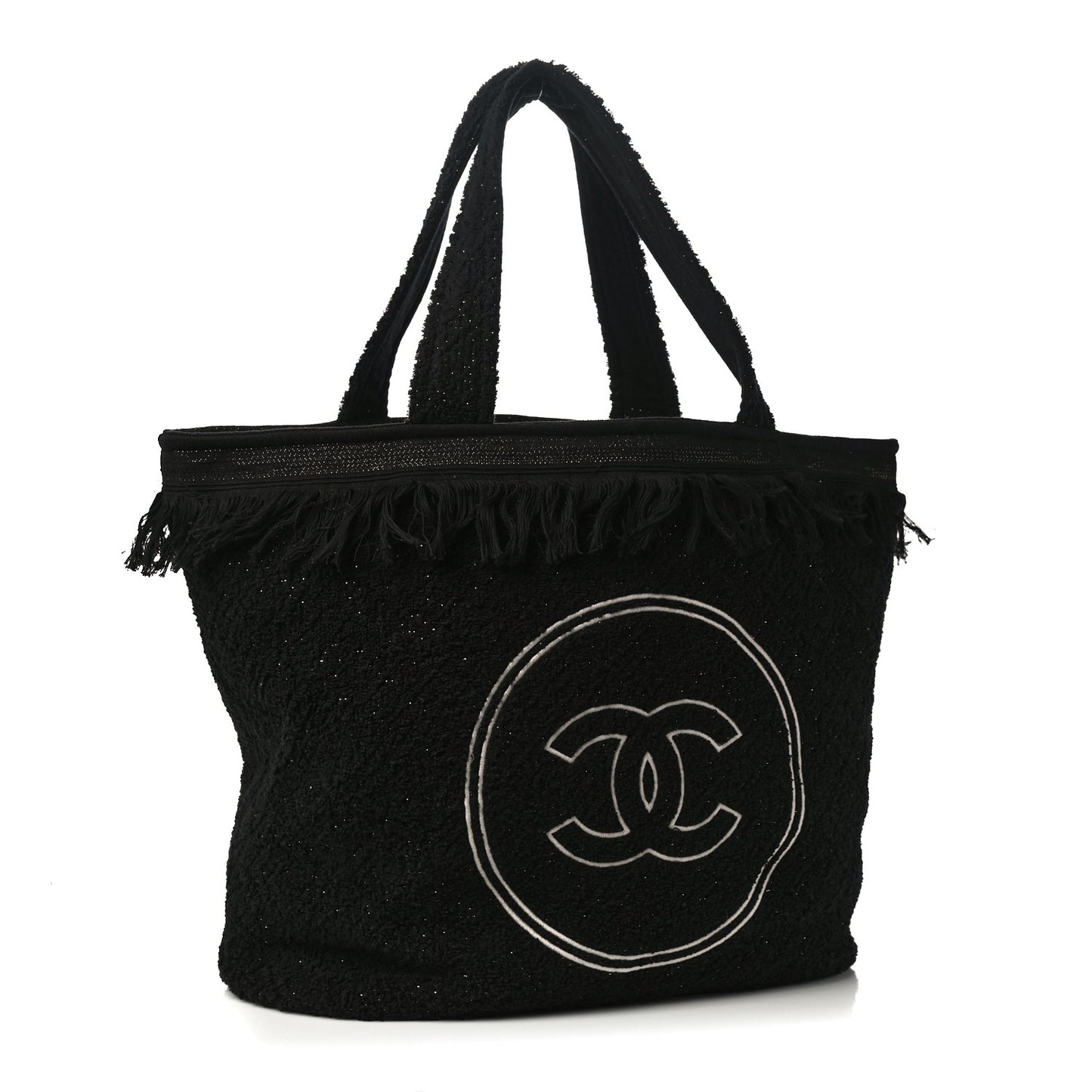 Terry Cotton CC Beach Tote Towel Set Black