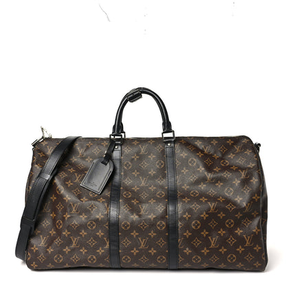 Louis Vuitton Monogram Macassar Keepall Bandouliere 55 1 of 9