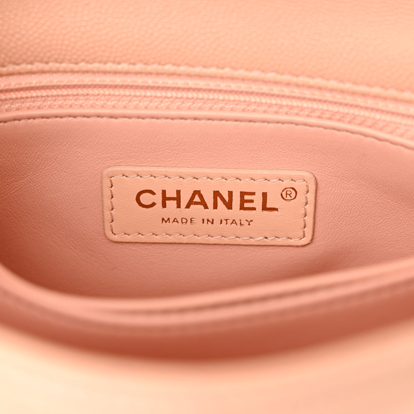 Caviar Quilted Mini Coco Handle Flap Light Pink