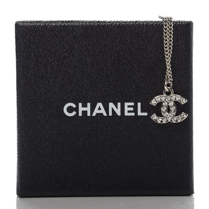 Chanel Crystal CC Necklace Silver 6 of 6
