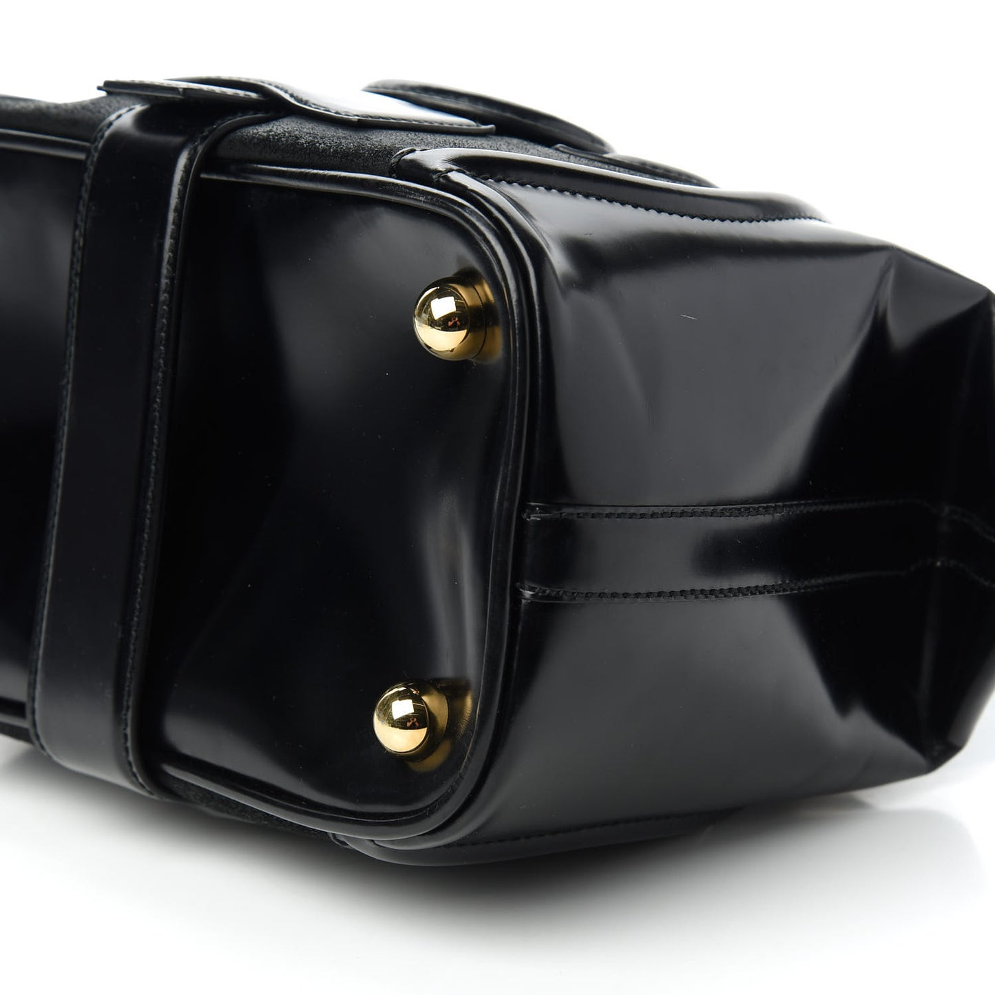 Patent Suede Sac Superb Black