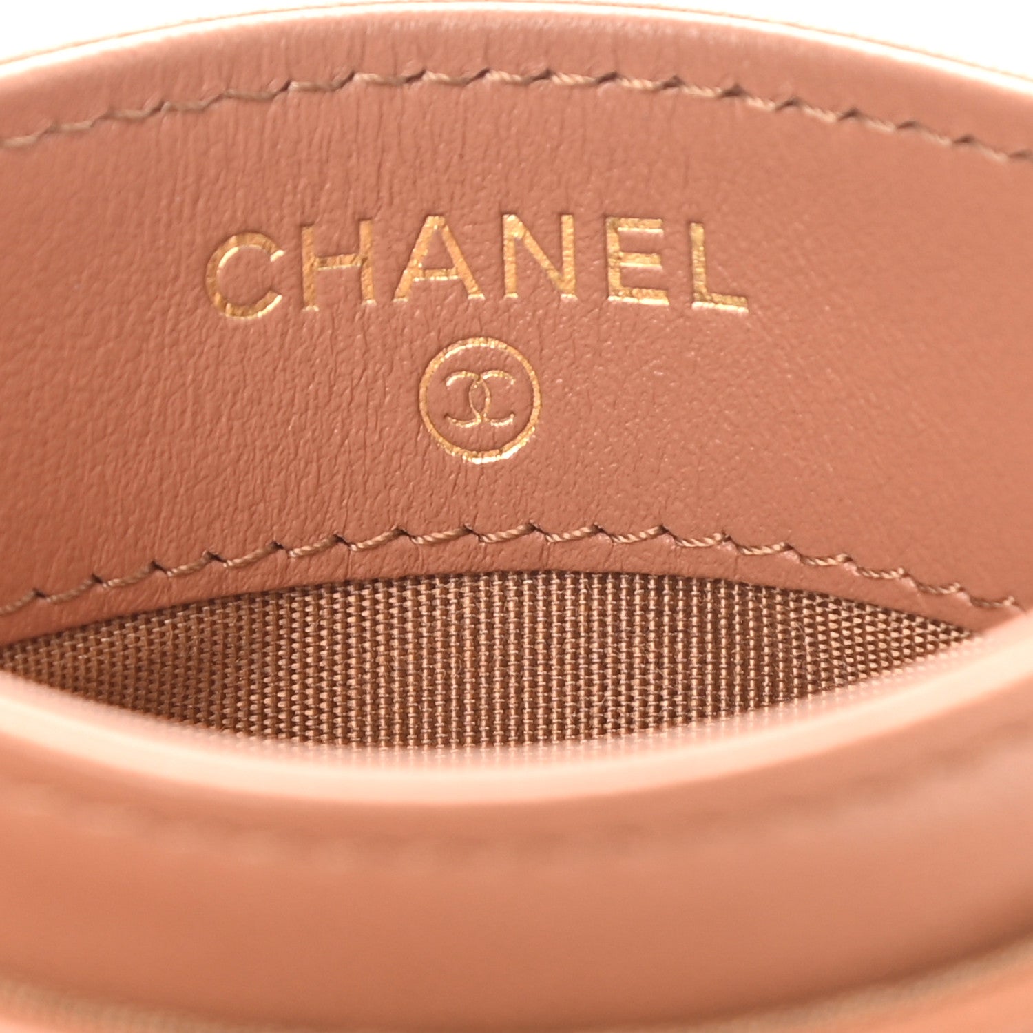 Chanel Lambskin Quilted Chanel 19 Card Holder Brown 6 of 9