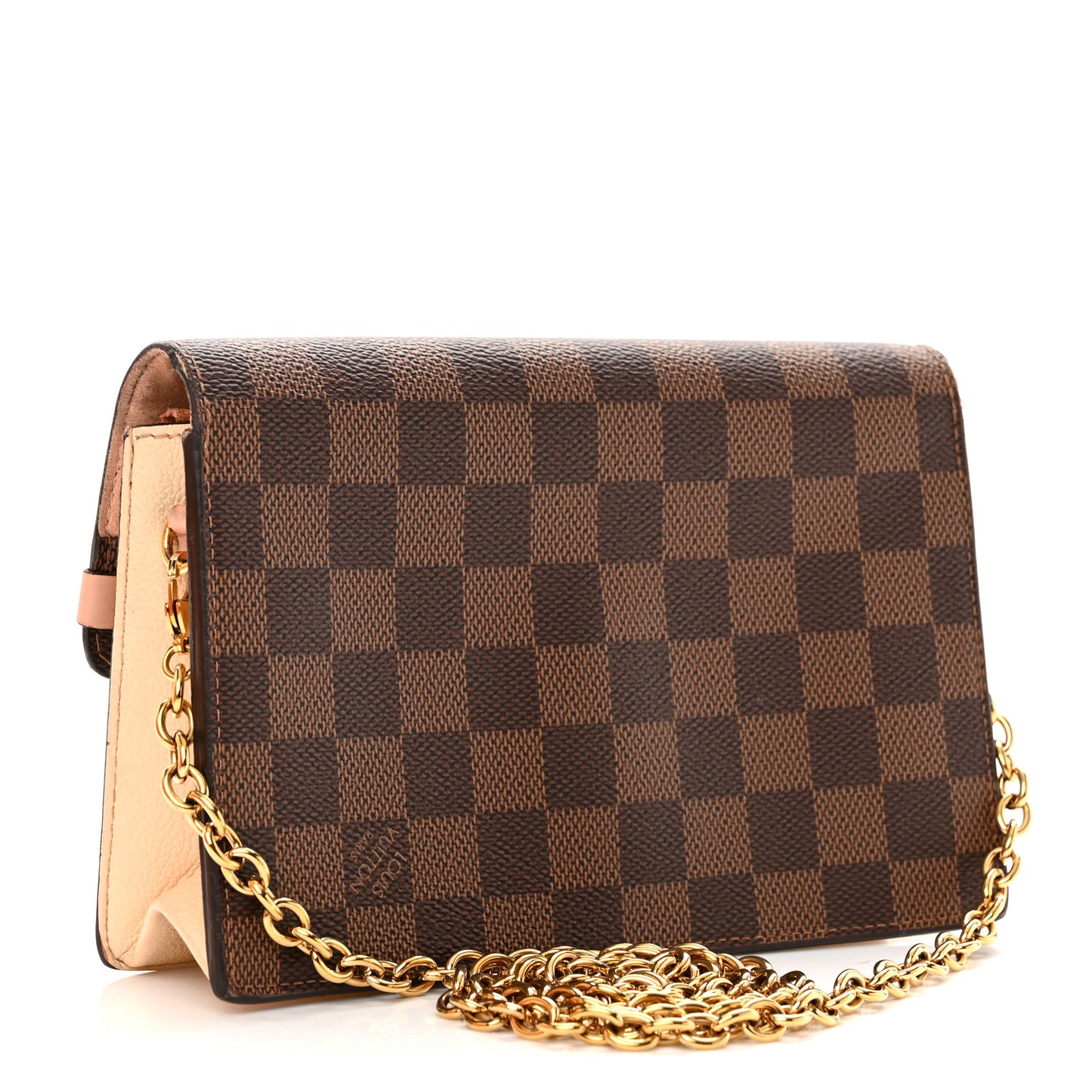 Damier Ebene Vavin Chain Wallet Creme