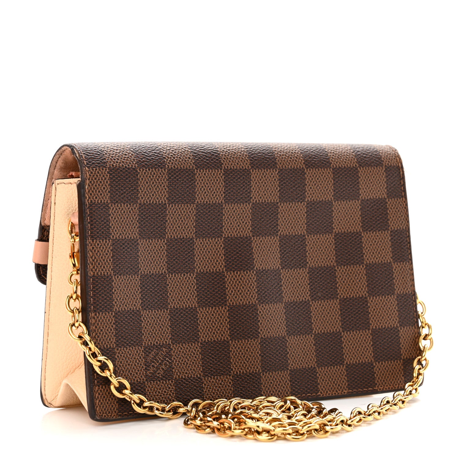 Louis Vuitton Damier Ebene Vavin Chain Wallet Creme 3 of 20