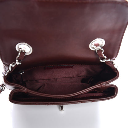 Chanel Lambskin Double Stitch Mini Flap Bordeaux 5 of 7