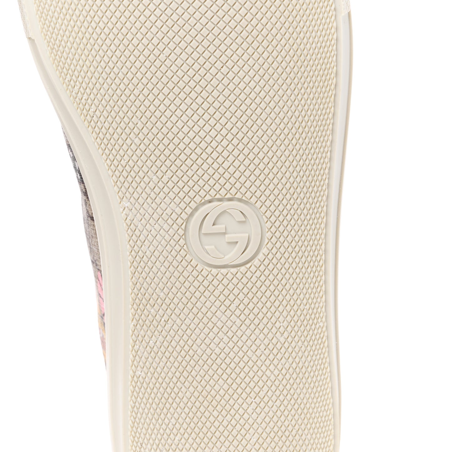 GG Supreme Monogram Bengal Pearl Womens High Top Sneakers 36 Beige Pink