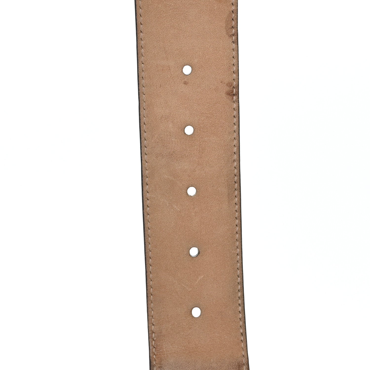 Gucci Nylon Calfskin Double G Web 40mm Belt 85 34 Green Red Cuir 4 of 6