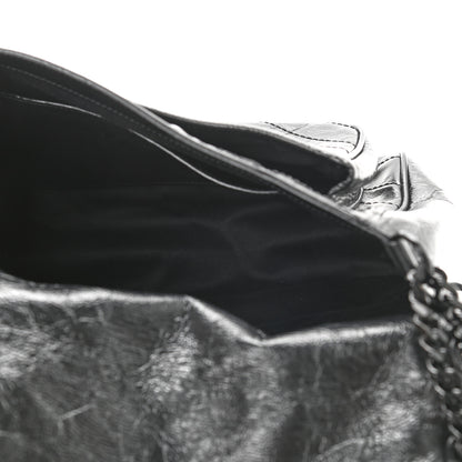 Saint Laurent Crinkled Calfskin Matelasse Monogram Medium Niki Chain Satchel Black 5 of 9