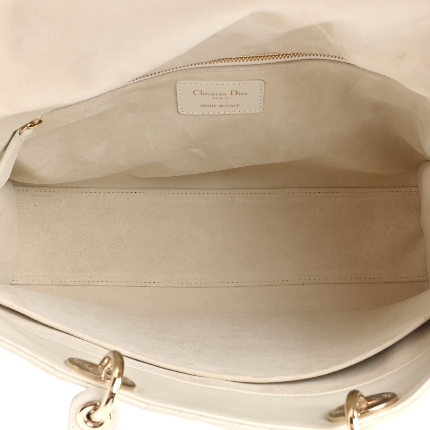 Christian Dior Lambskin Cannage Large Lady Dior White 5 of 13