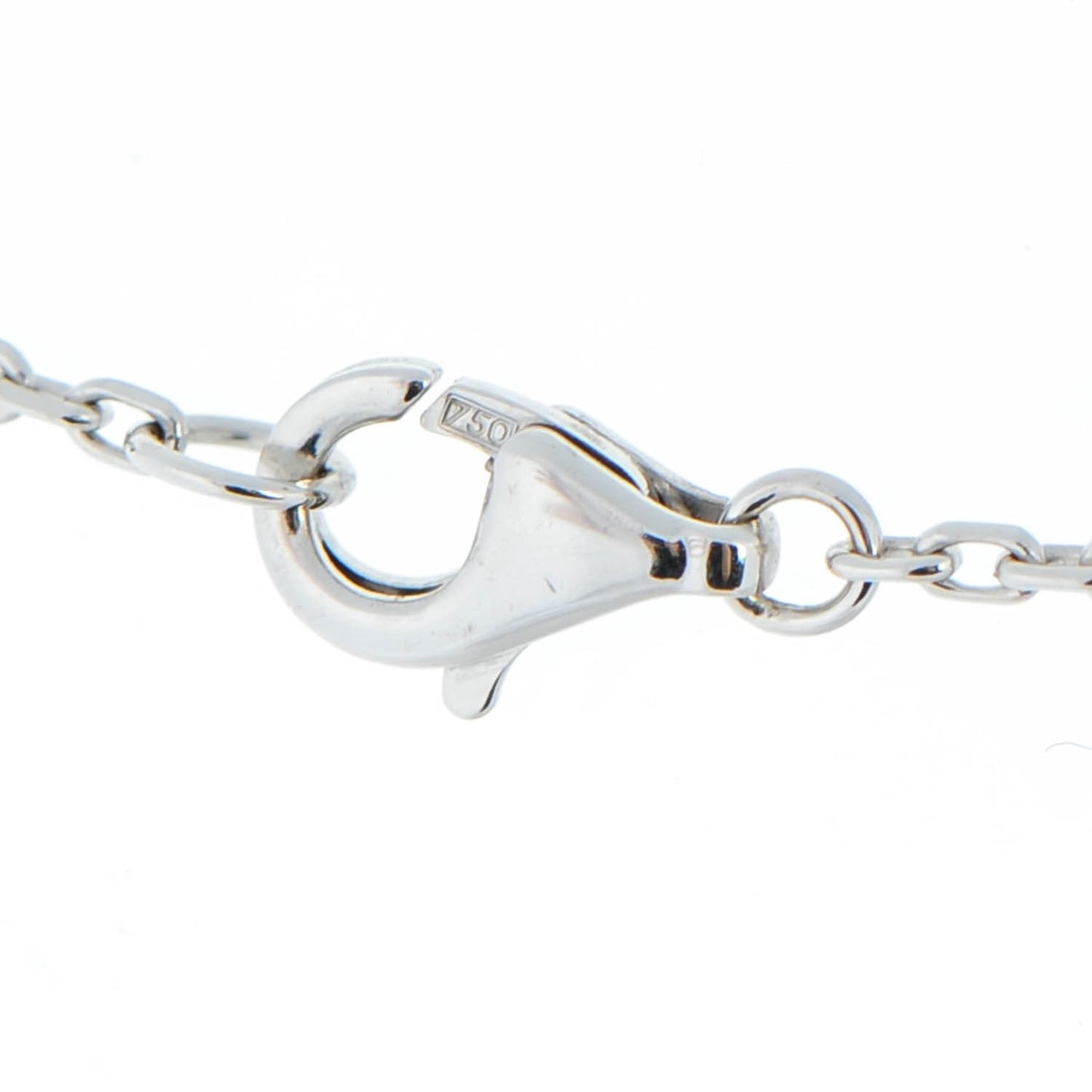 18K White Gold Diamond Interlocking LOVE Necklace