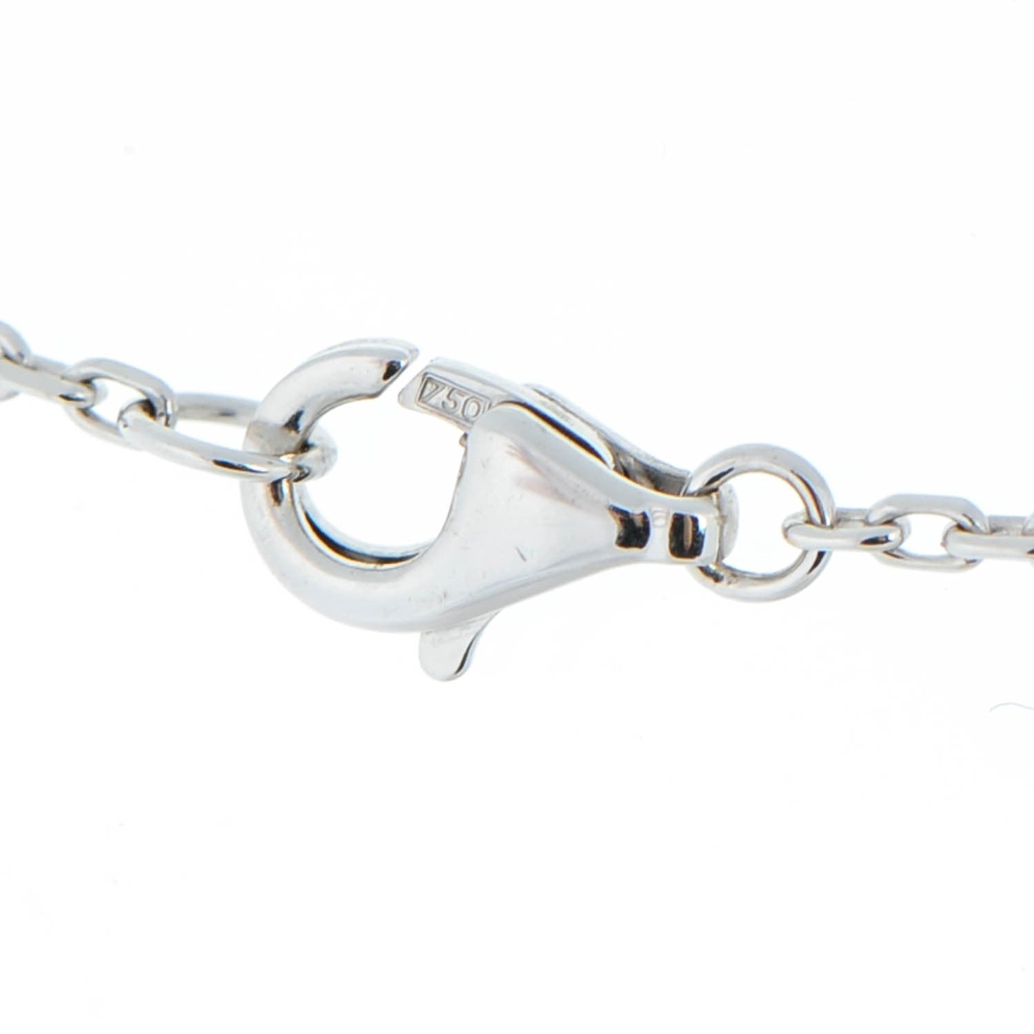 Cartier 18K White Gold Diamond Interlocking LOVE Necklace 4 of 7