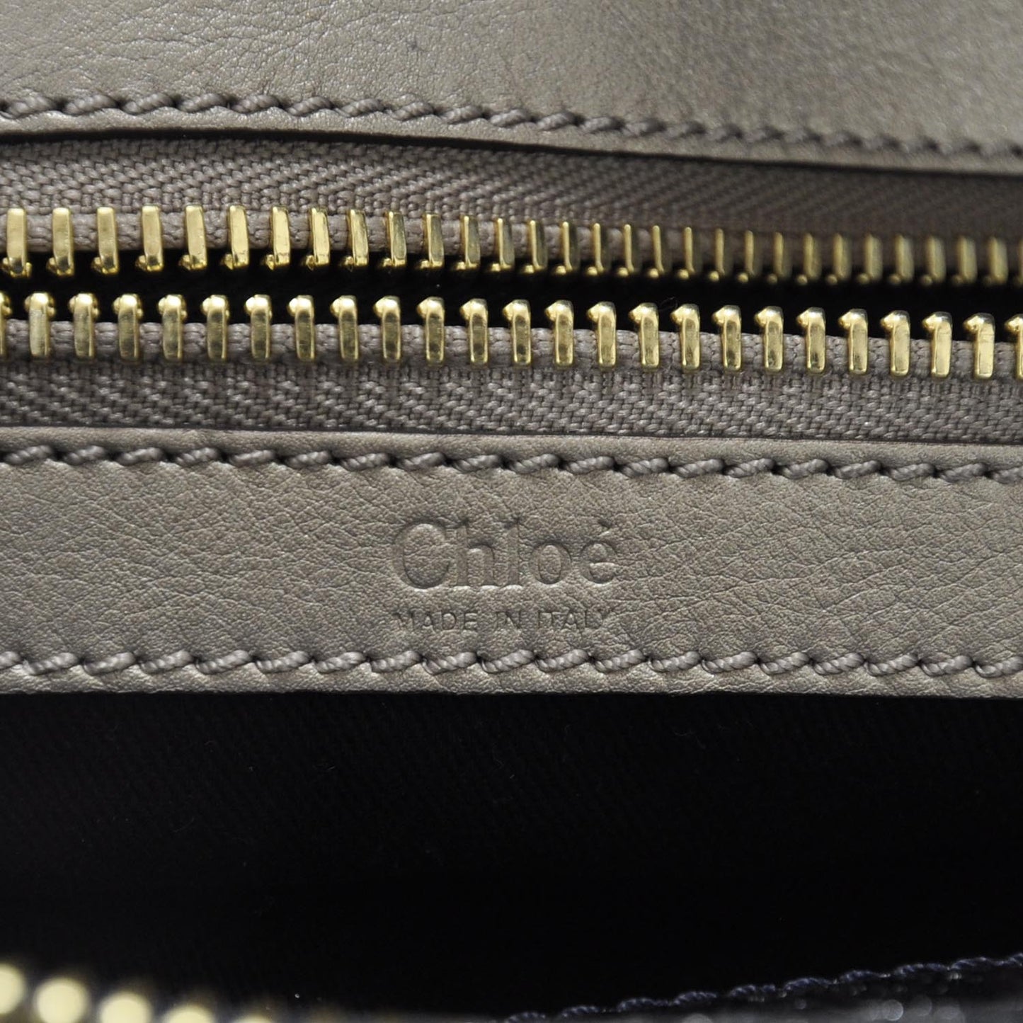 Leather Large Bay Tote Metallic Navy