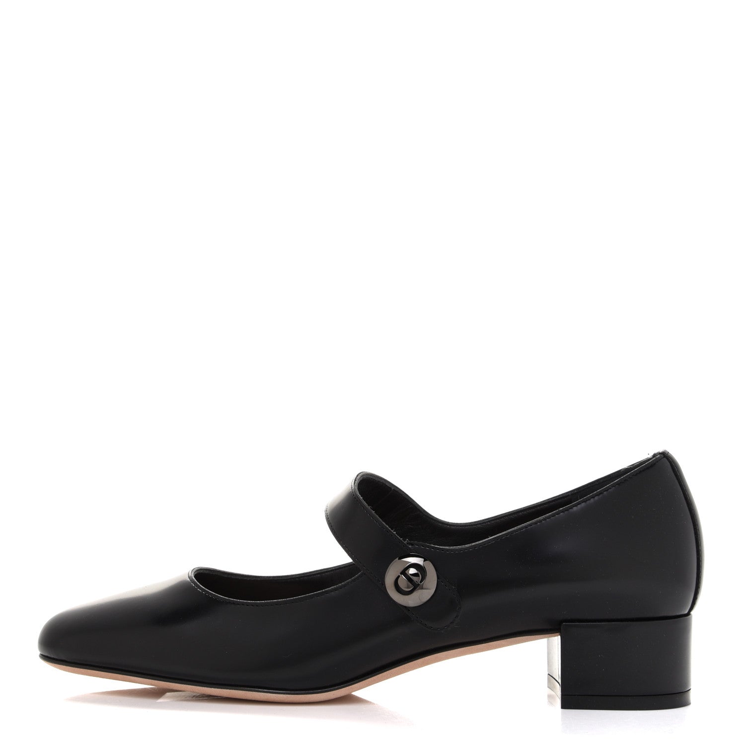 Christian Dior Brushed Calfskin Uniform 30mm Pumps 38 Black 1 of 10