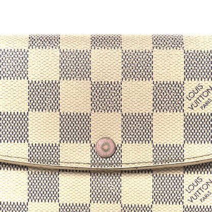 Louis Vuitton Damier Azur Emilie Wallet Rose Ballerine 9 of 9