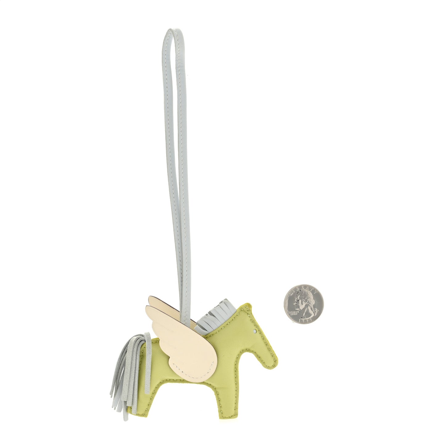 Milo Lambskin Grigri Rodeo Pegase Horse Bag Charm PM Jaune Bourgeon Bleu Brume Nata