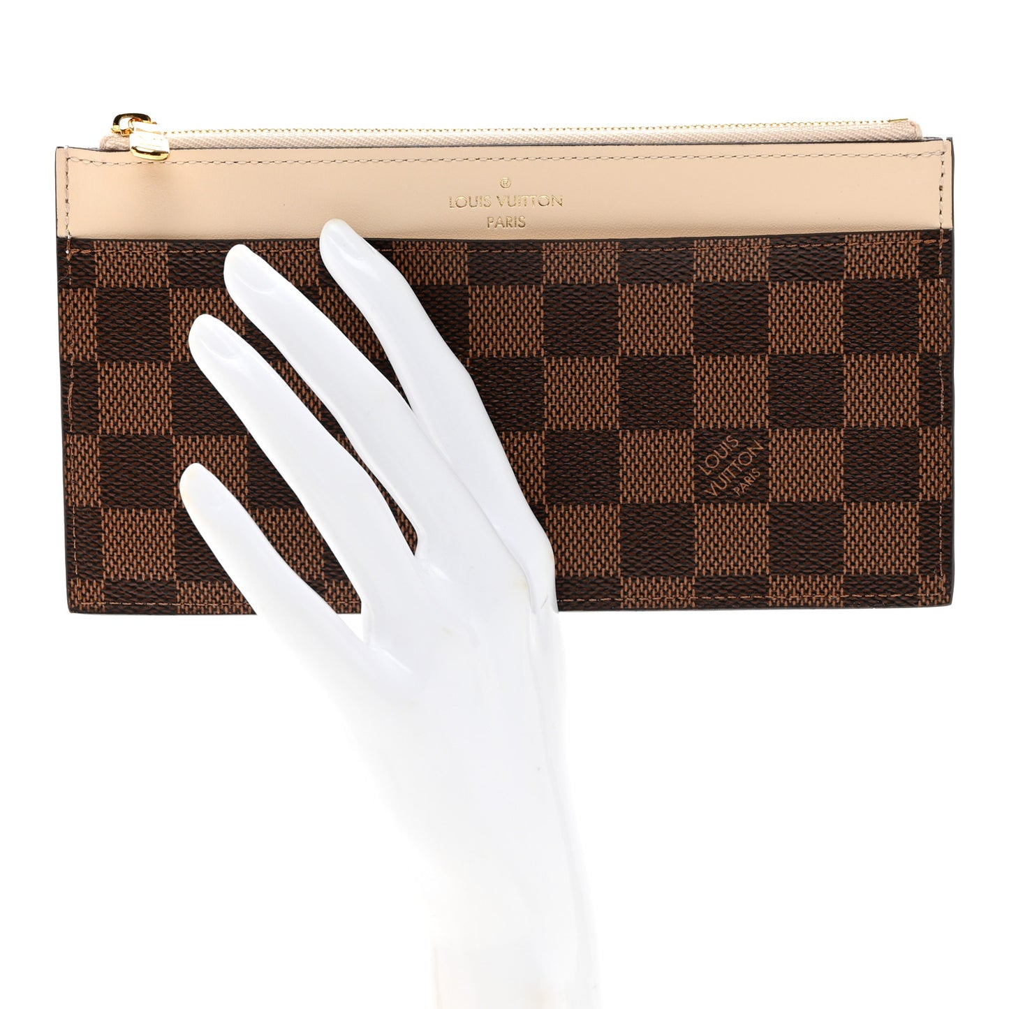 Damier Ebene Slim Purse Cream