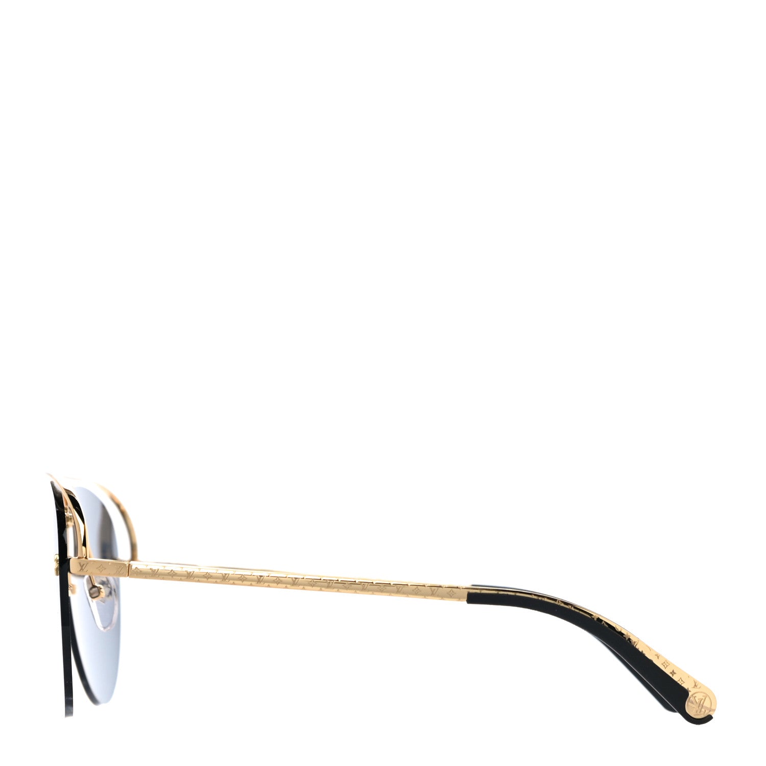 Louis Vuitton Metal Monogram Grease Sunglasses Z1172W Gold 2 of 7