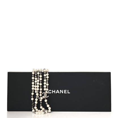 Chanel Pearl Multistrand CC Long Necklace Pearly White 7 of 7