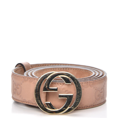 Gucci Guccissima Interlocking G Belt 90 36 Winter Rose 1 of 6