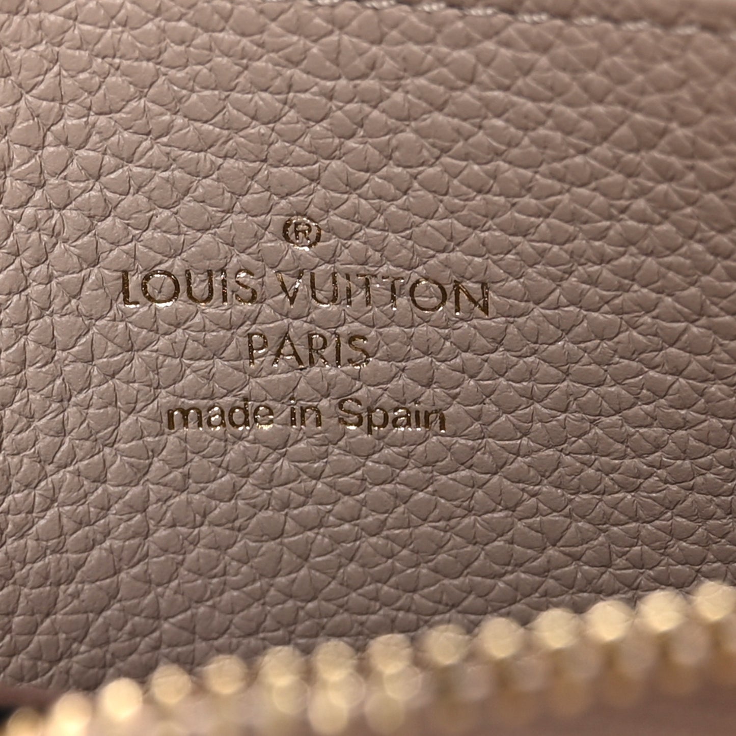 Calfskin Lockme Zippy Coin Purse Greige