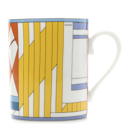 Hermes Porcelain Promenade Au Faubourg Mug 1 of 6