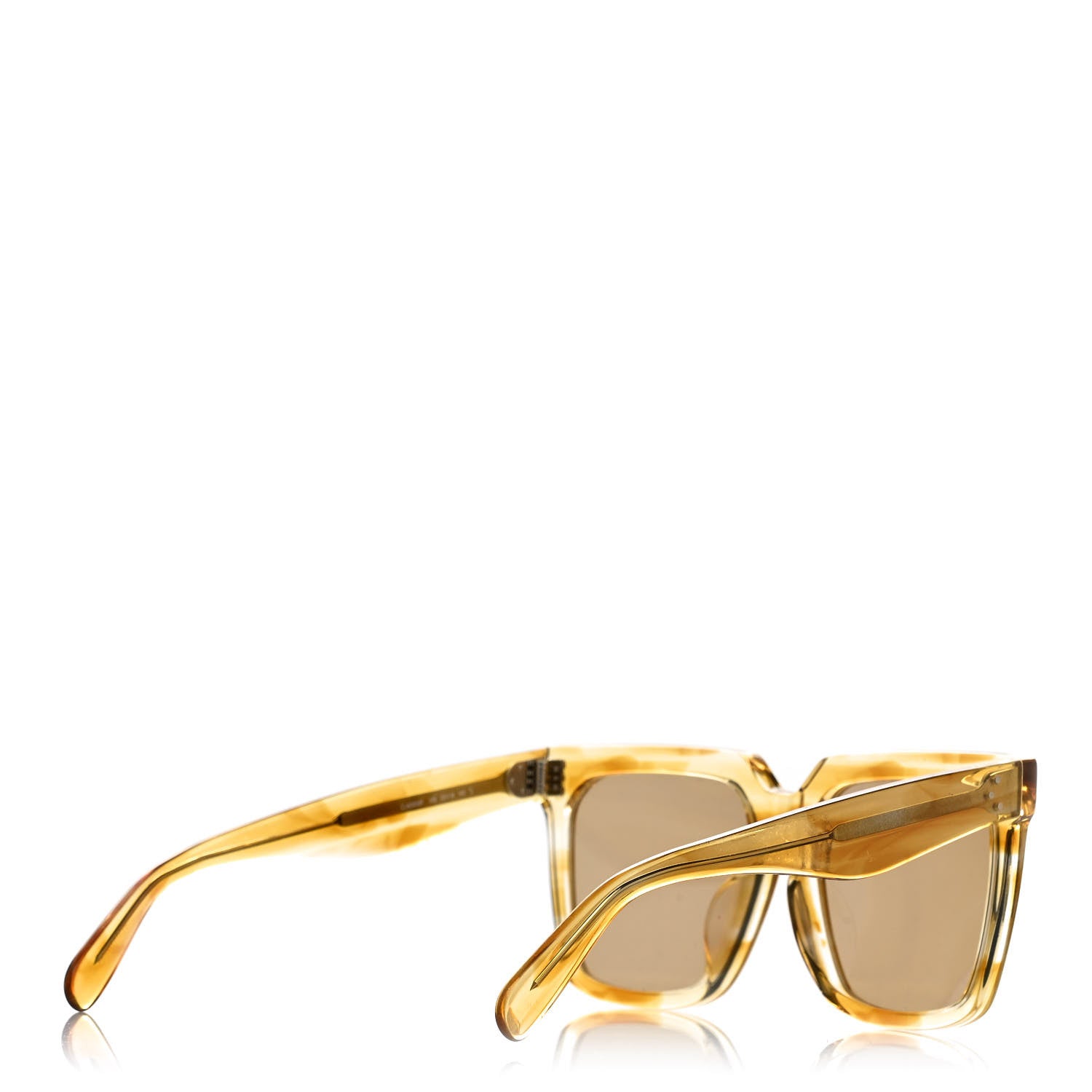 Celine Oversized Square Sunglasses CL40055F Yellow 4 of 6