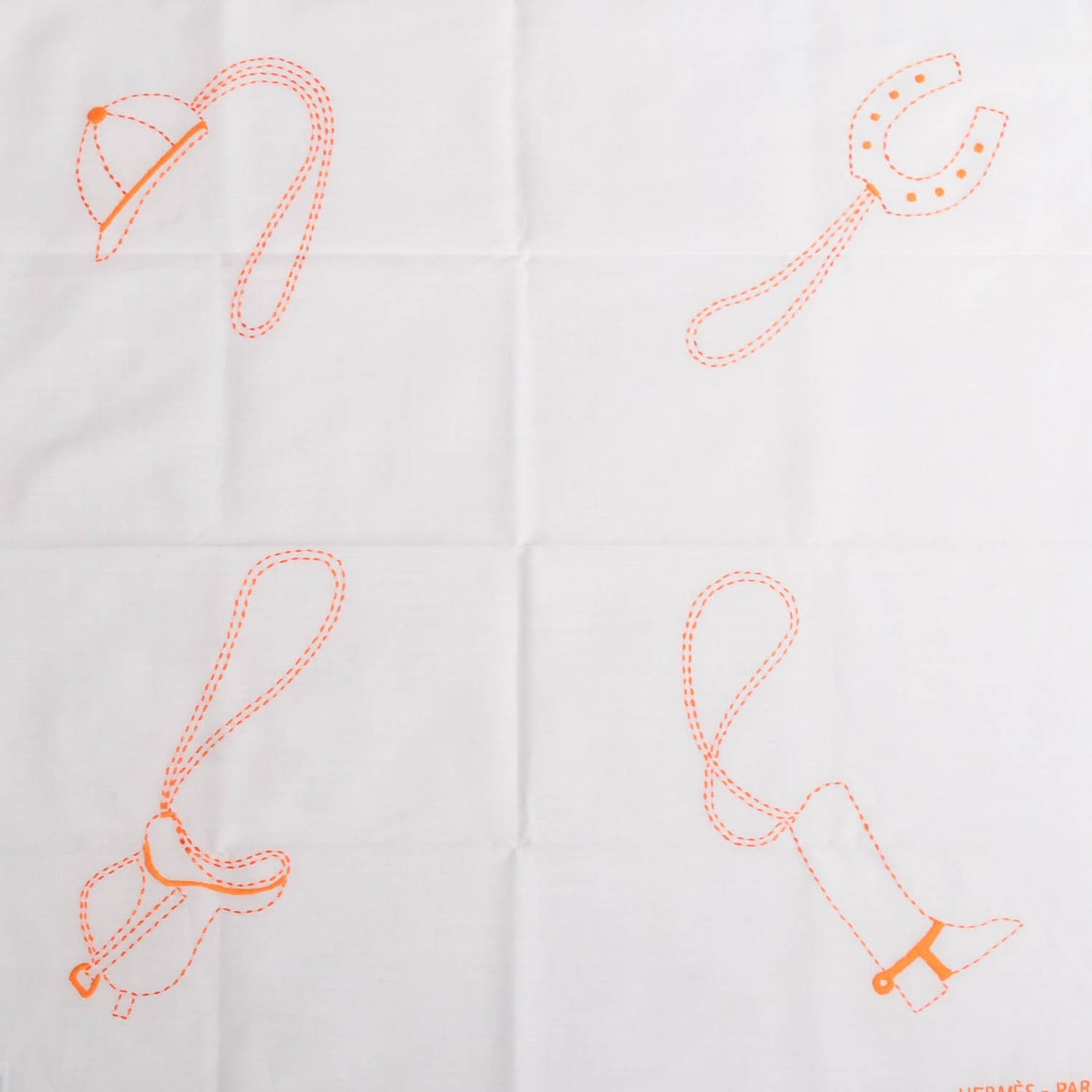Cotton Petit Jour Grisgris Gavroche Handkerchief Orange