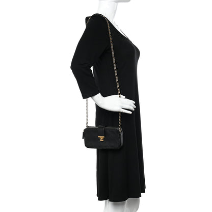 Chanel Goatskin Quilted CC Clutch With Chain Black 2 of 11