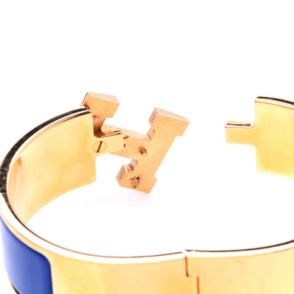 Hermes Enamel Wide Clic Clac H Bracelet GM Bleu Royal 7 of 7