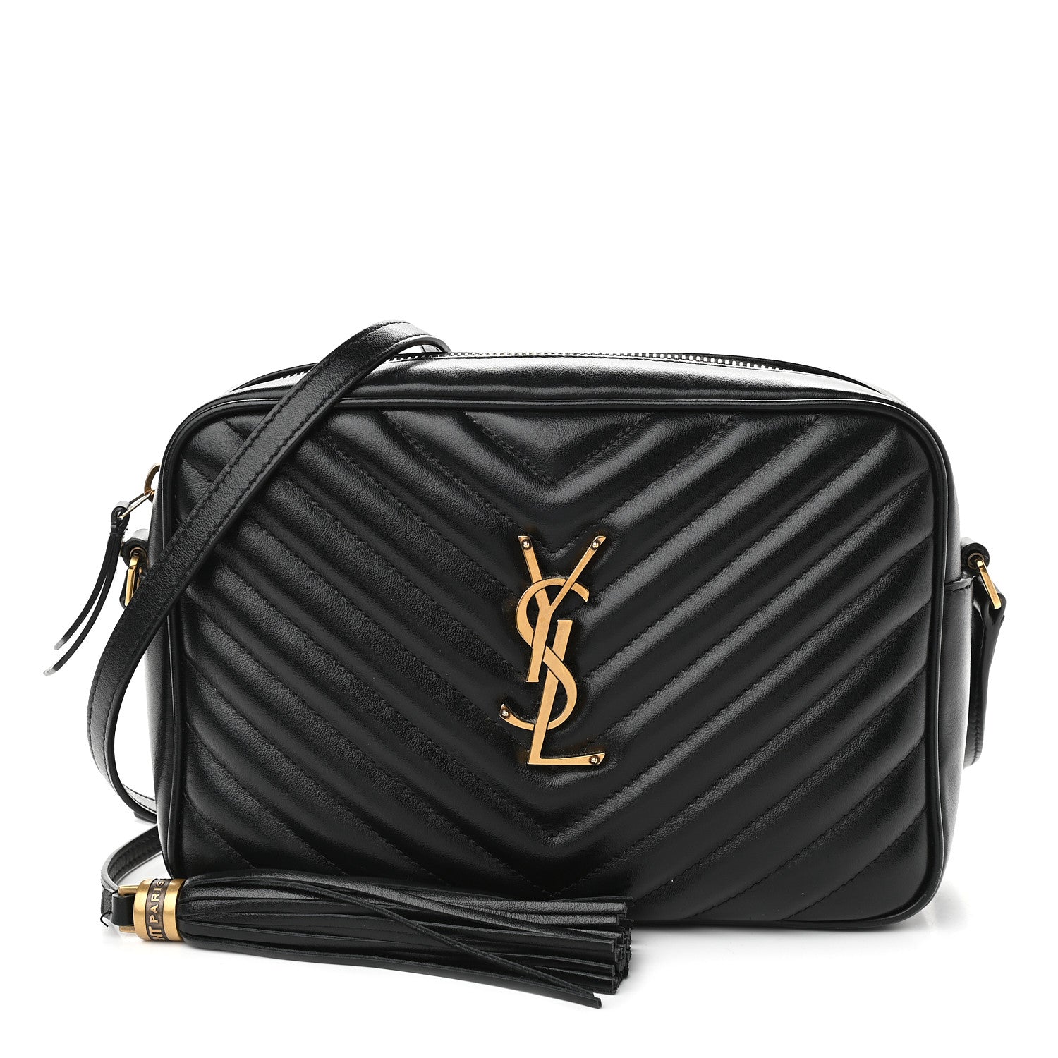 Saint Laurent Calfskin Matelasse Monogram Lou Camera Bag Black 1 of 11