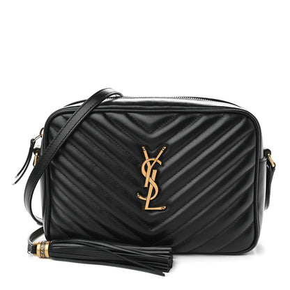 Saint Laurent Calfskin Matelasse Monogram Lou Camera Bag Black 1 of 11