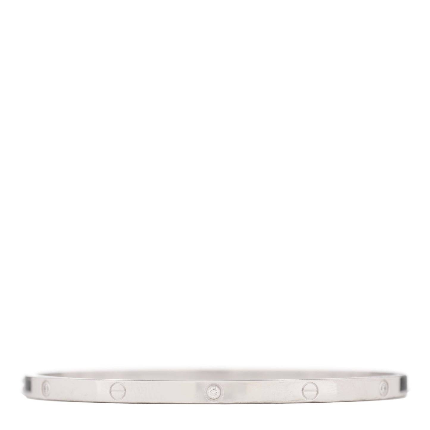 18K White Gold 6 Diamond Small LOVE Bracelet 18
