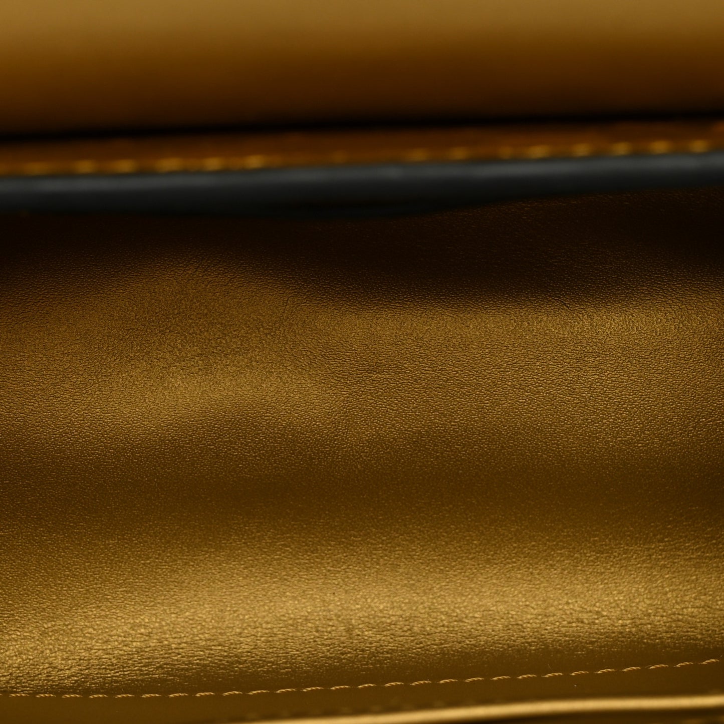 Metallic Snakeskin Twist Shoulder Bag PM Gold