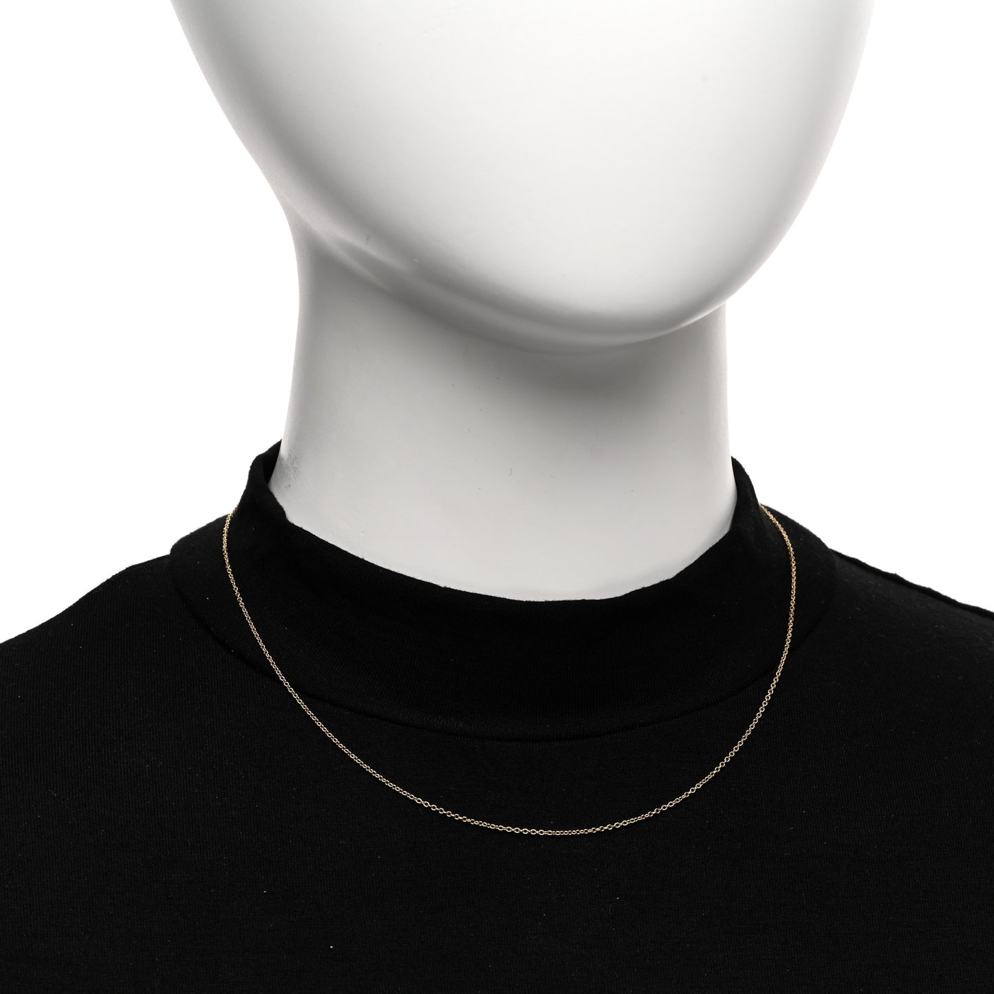 18K Yellow Gold Chain Necklace 16"