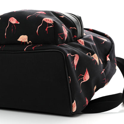 Saint Laurent Nylon Canvas Flamingo Print City Backpack Pink Black 10 of 10