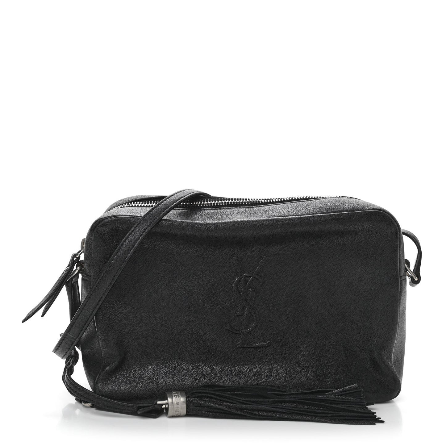 Lambskin Monogram Small Lou Camera Bag Black