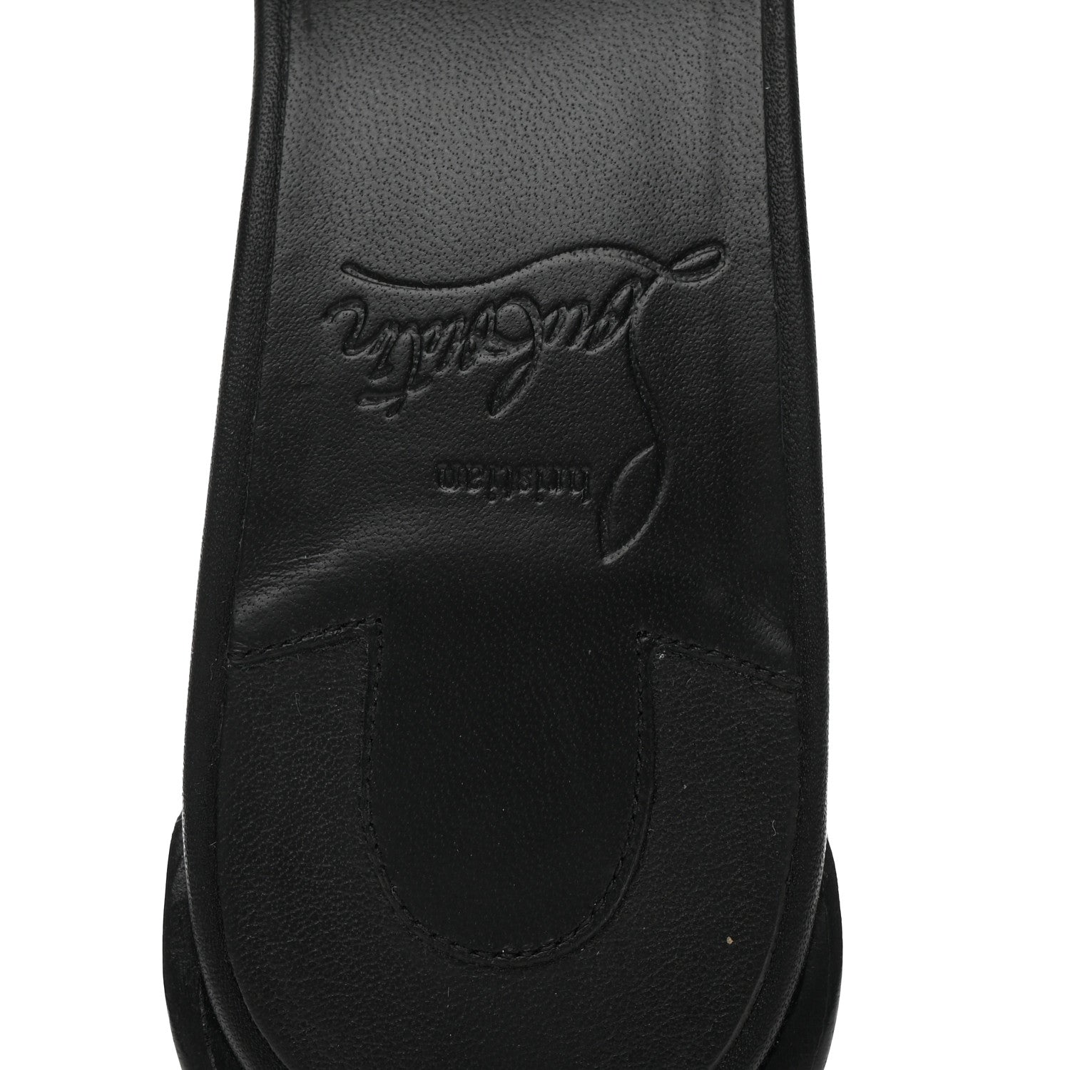 Christian Louboutin Calfskin Logo Embossed So CL 55 Mule 37.5 Black 8 of 10