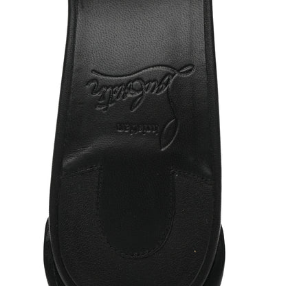 Christian Louboutin Calfskin Logo Embossed So CL 55 Mule 37.5 Black 8 of 10