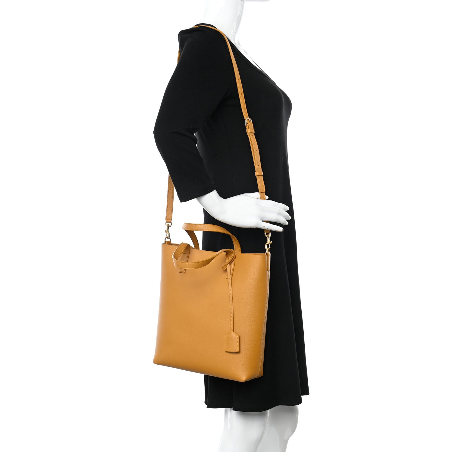 Saint Laurent Calfskin Toy Shopping Tote Cheddar 2 of 9