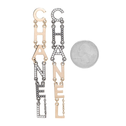 Chanel Crystal Pearl Chanel Bright Young Things Earrings Gold Ruthenium 2 of 4