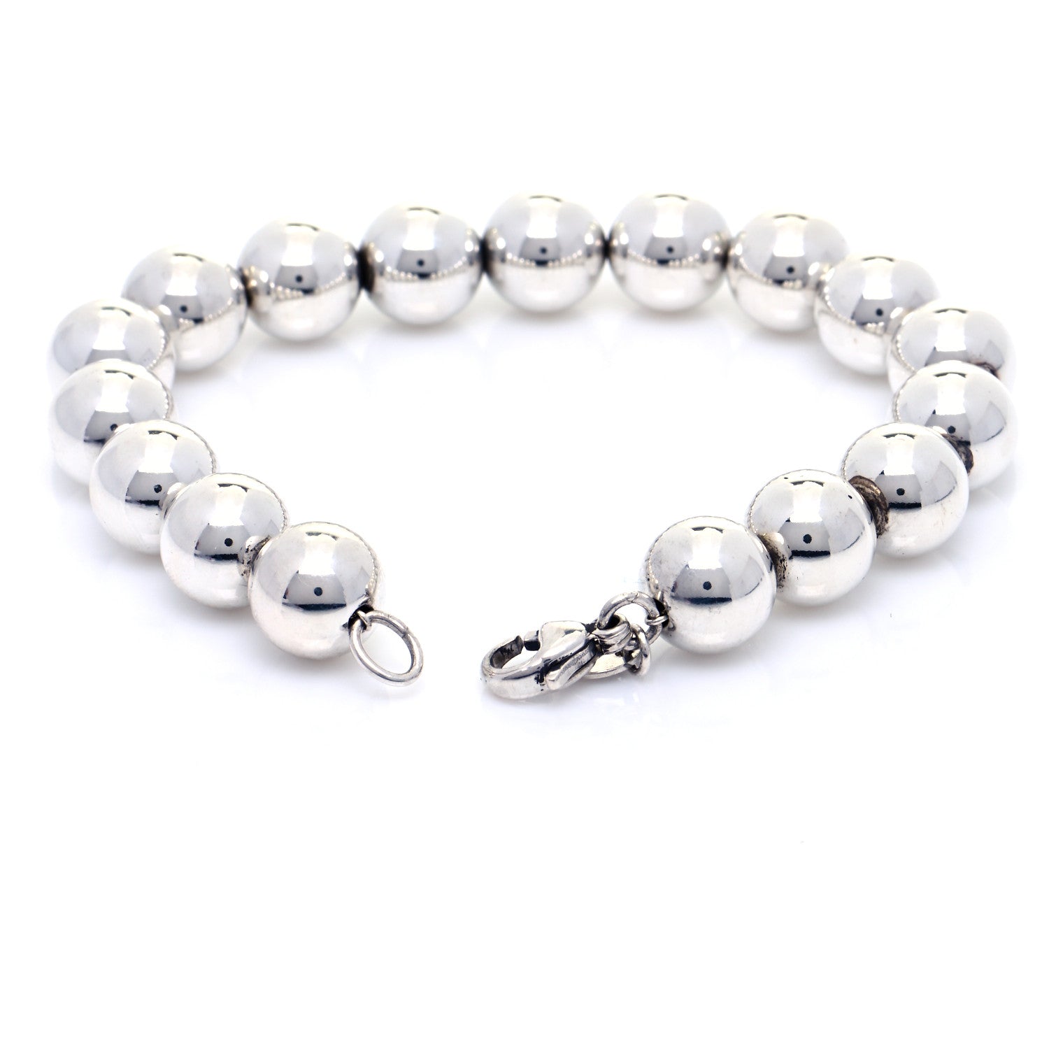 Tiffany Sterling Silver 10mm HardWear Ball Bracelet 4 of 8