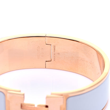 Hermes Enamel Wide Clic Clac H Bracelet GM White 5 of 8
