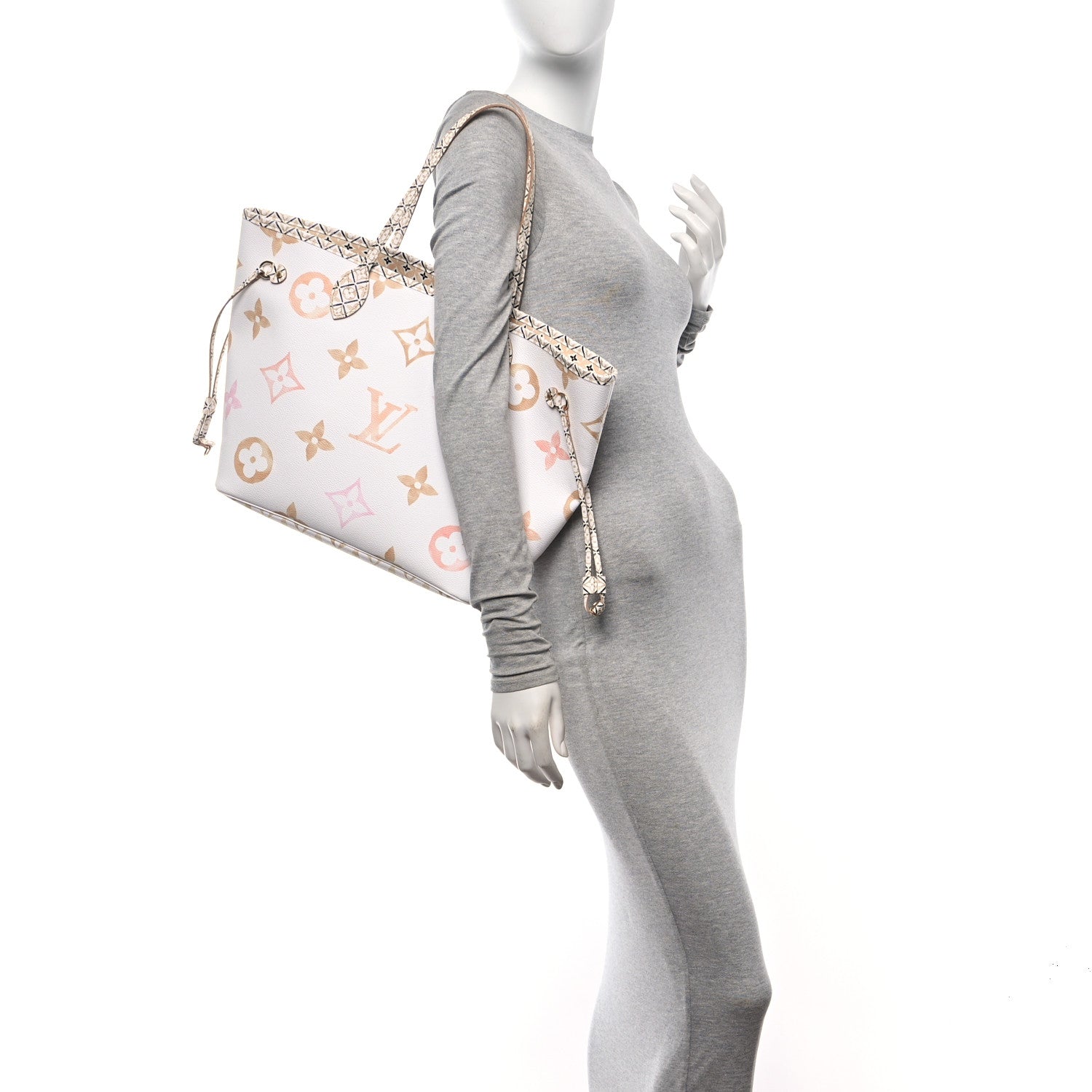 Louis Vuitton Monogram Giant By The Pool 2.0 Neverfull MM Beige 2 of 10