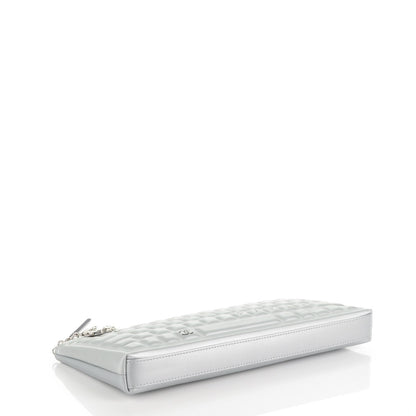 Chanel Metallic Calfskin Keyboard Pouch Silver 4 of 8