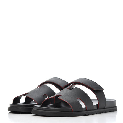 Hermes Epsom Mens Chypre Sandals 45 Black 3 of 13