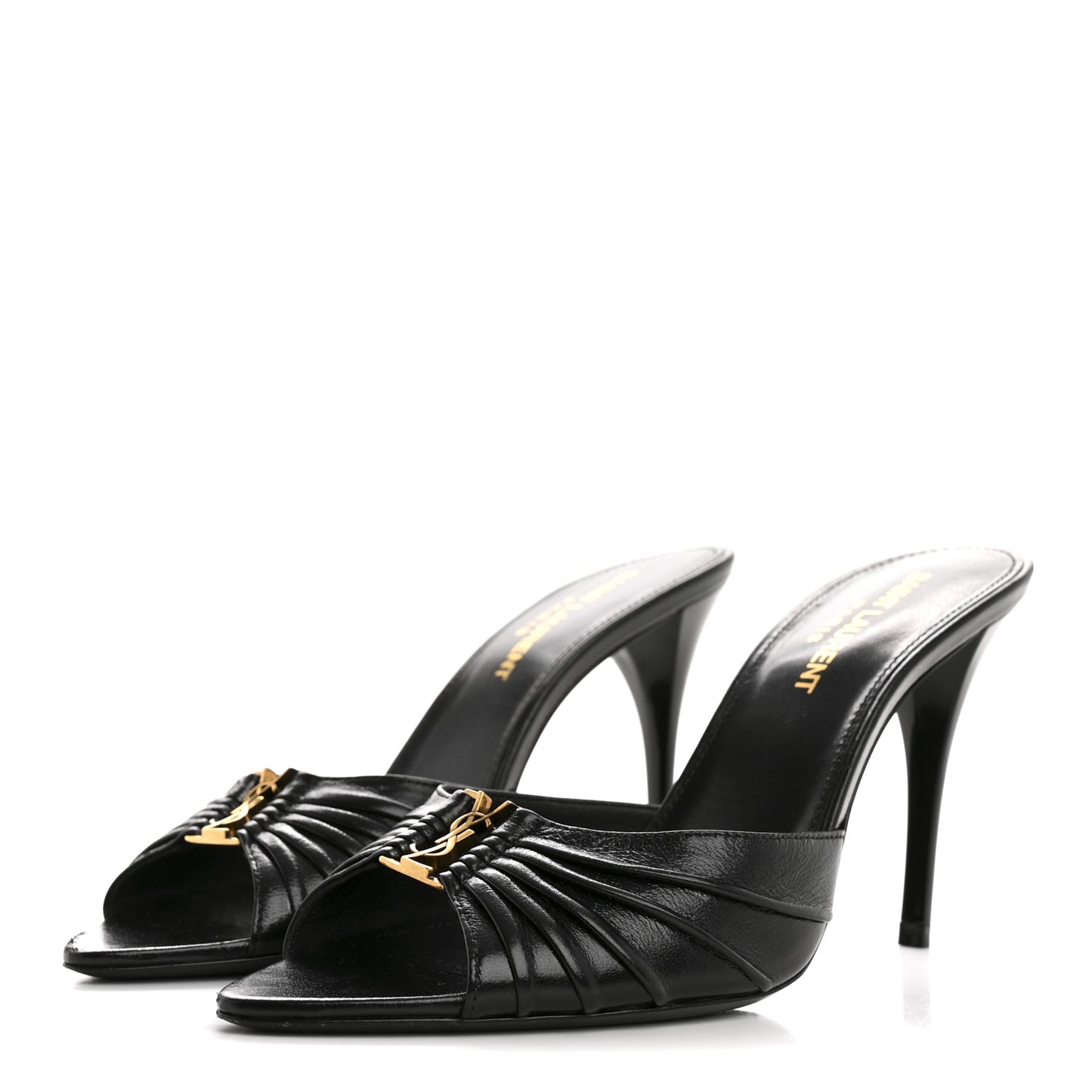 Nappa Sugar Babylone 90 Mules 36.5 Black