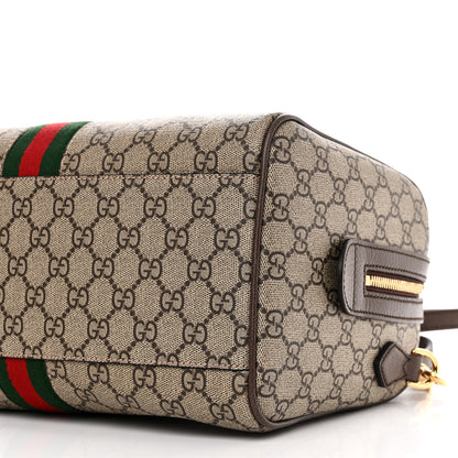 Gucci GG Supreme Monogram Web Medium Ophidia Top Handle Bag Beige Ebony 10 of 12